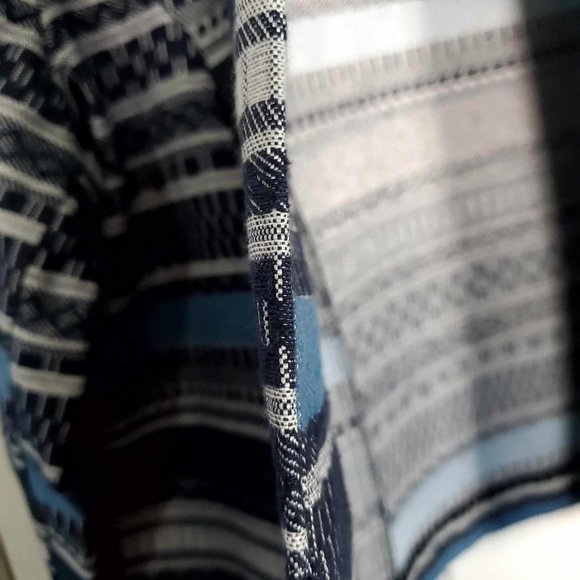 Women's XL Violet B.  Navy Blue Striped Jacket - Picture 2 of 10